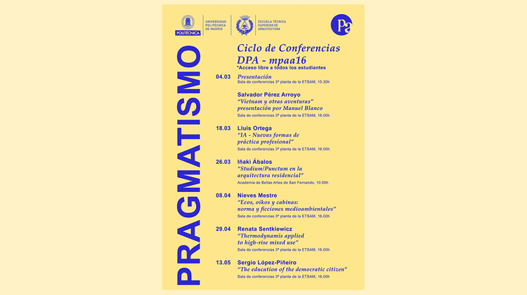 PRAGMATISMO || Programa del Ciclo de Conferencias MPAA